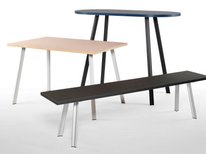 Linoleum standing table, desk & bench