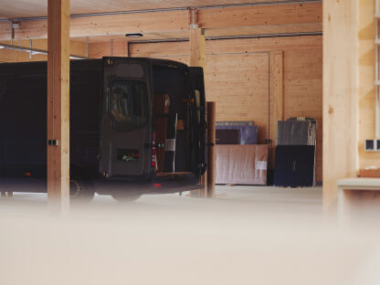 One of our vans, unfortunately without electric drive