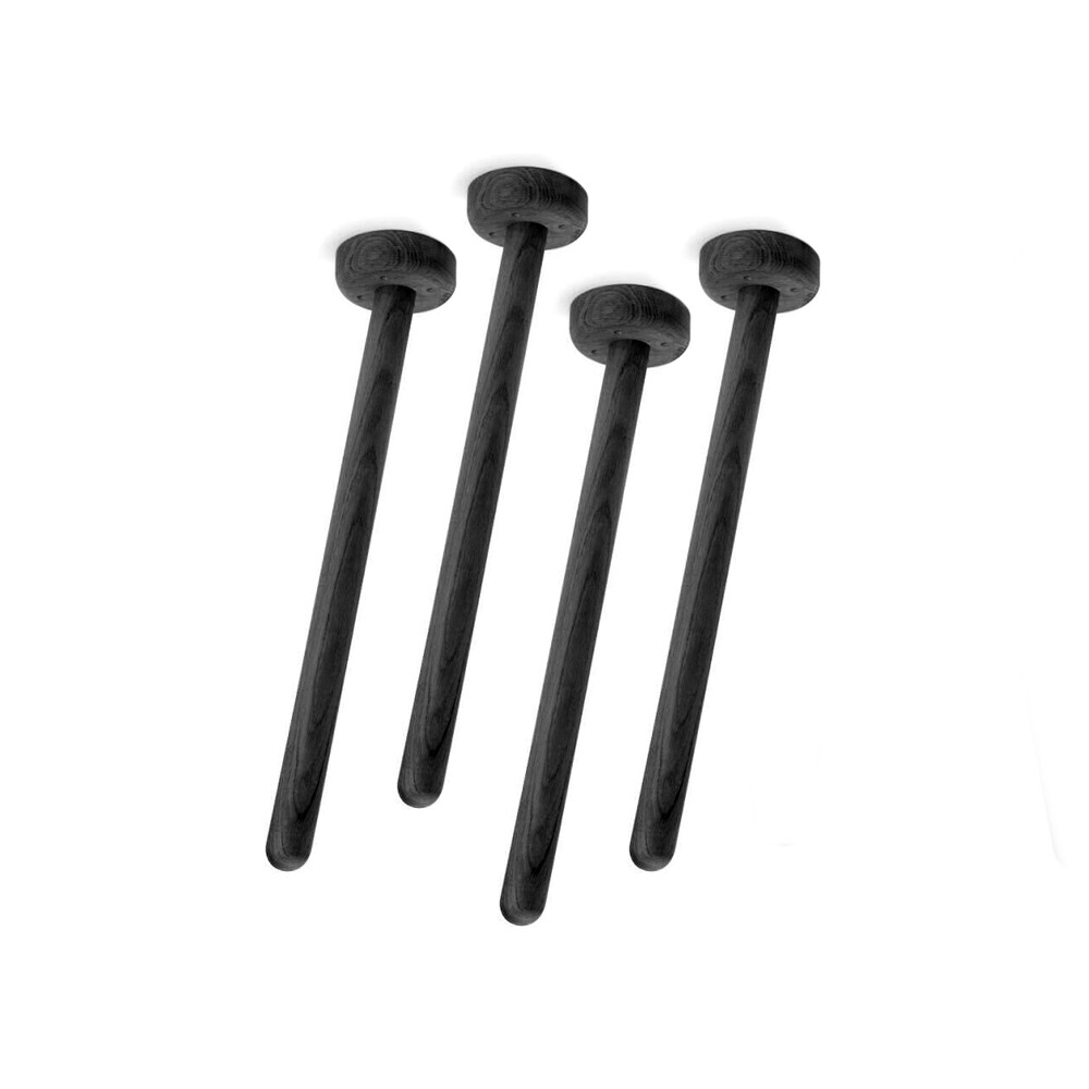 MT2 Tischbeine von Murken Hansen in Holz, Eiche, schwarz gebeizt, matt geölt