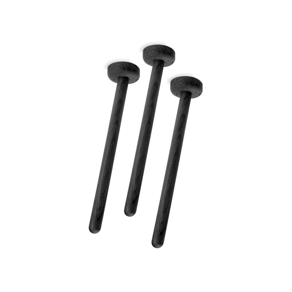 MT2 Tischbeine - Material und Farbe Holz, Eiche, schwarz gebeizt, matt geölt - Set 3 Tischbeine