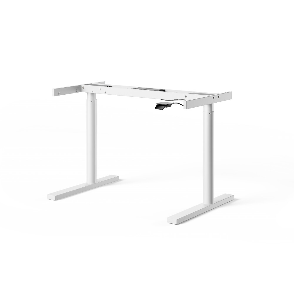 ATS Desk Frame - Material and Colour Powder coated, Traffic white (RAL 9016) - Size L 106 × W 71 cm - Lifting Columns Round - Control Unit Standard