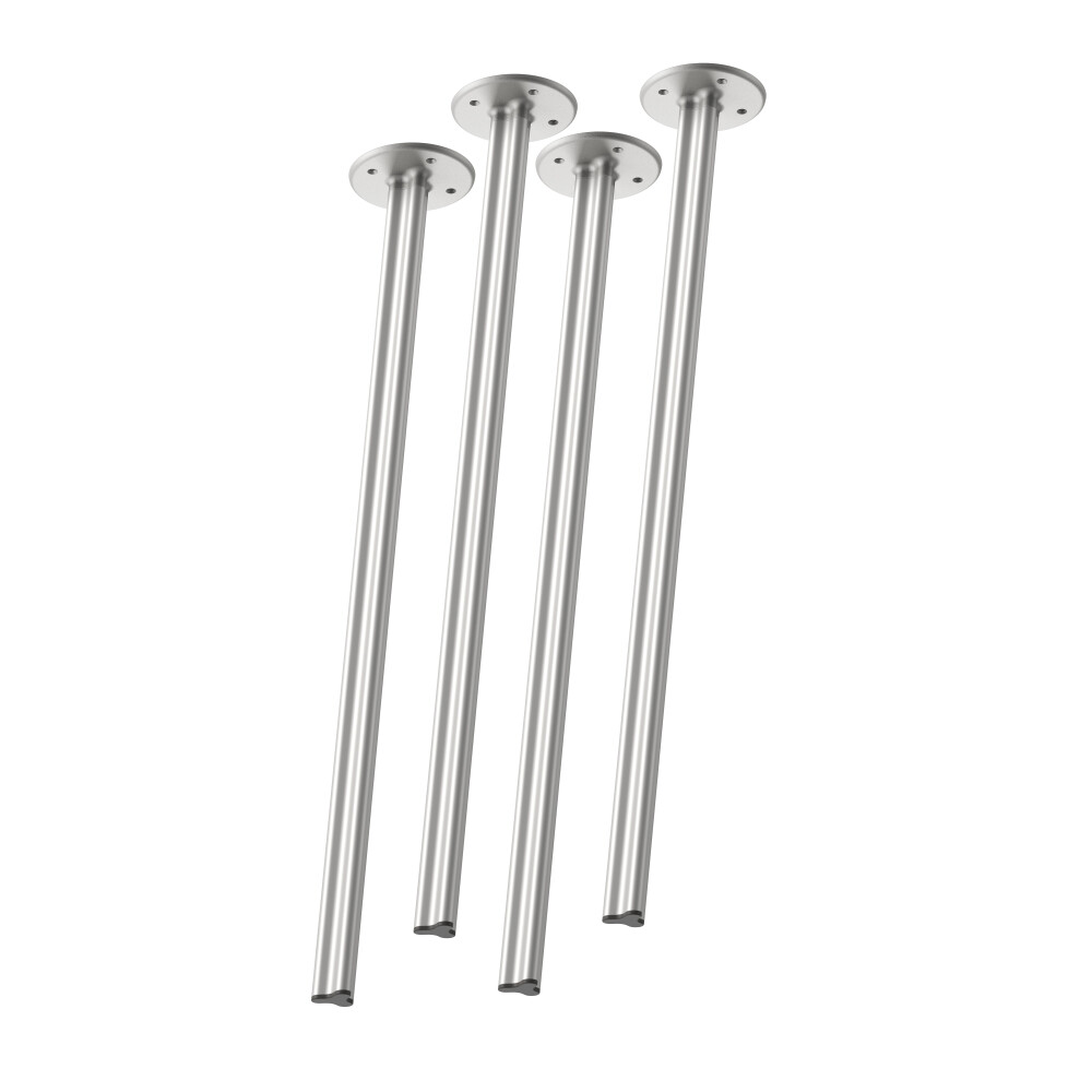 BEAM Tischbeine - Material und Farbe Aluminium, matt eloxiert - Profilgröße Normal - Höhe 102 cm - Set 4 Tischbeine