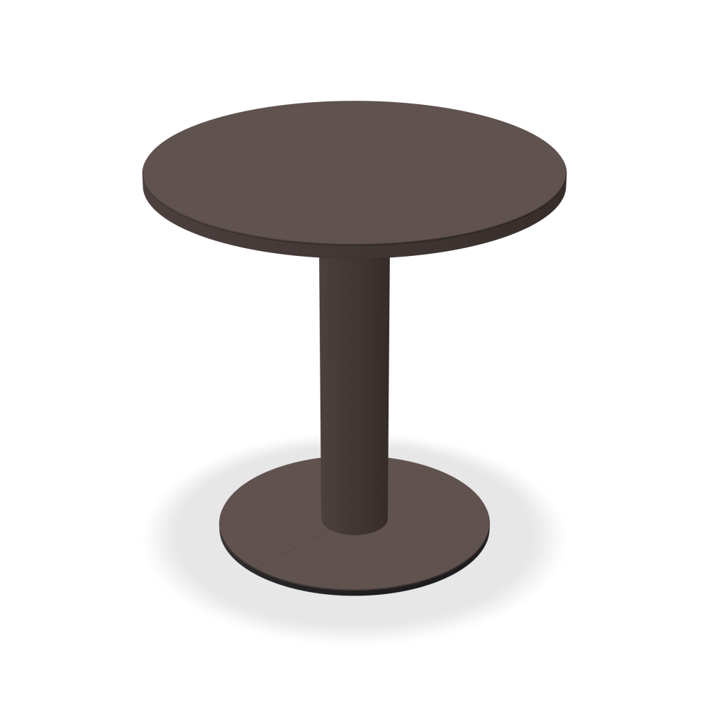 SPOT Bistrotisch - Oberseite Linoleum, 4172 Mauve - Form Rund, Ø 75