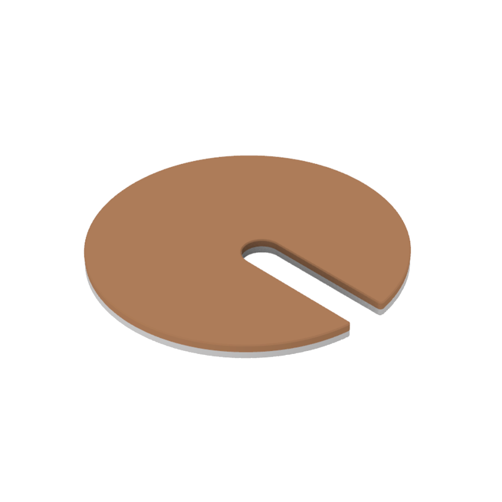 Flip rund: D 80mm von Daniel Lorch mit Linoleum in der Farbe 4003 Walnut