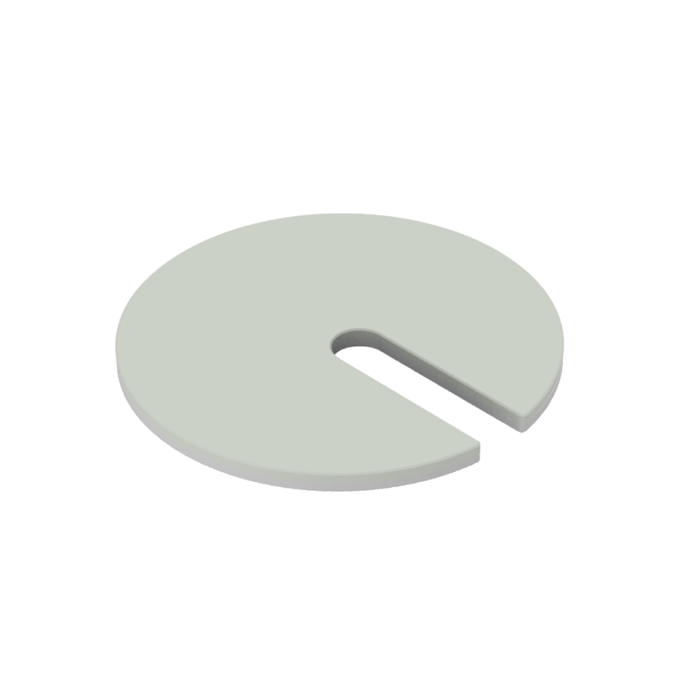 Flip round: D 80mm by Daniel Lorch made with linoleum in color 4183 Pistachio