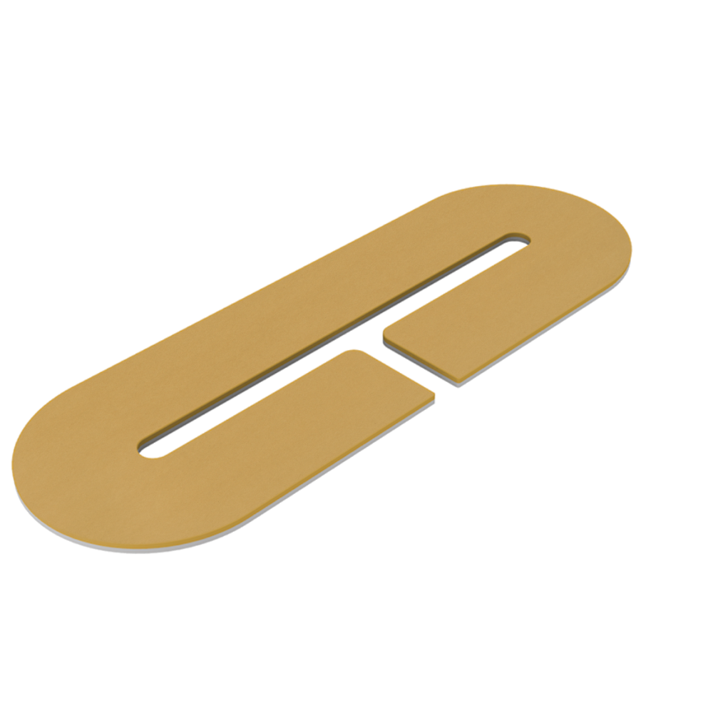 Flip oval: H 80mm x L 240mm by Daniel Lorch made with linoleum in color S588 Pure Linoleum