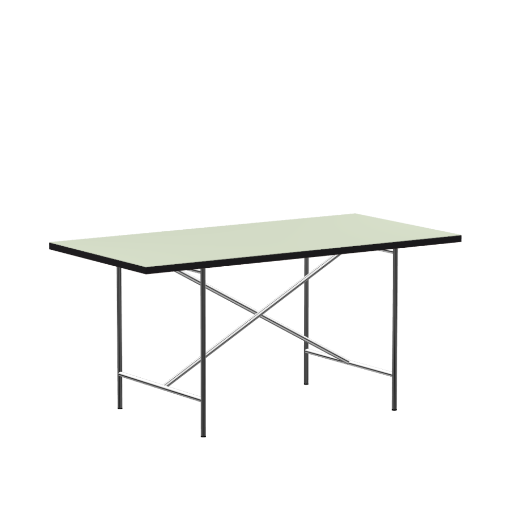 E2 linoleum table – 4183 Pistachio / Laminboard (Strength 30mm) / 4166 – Charcoal
