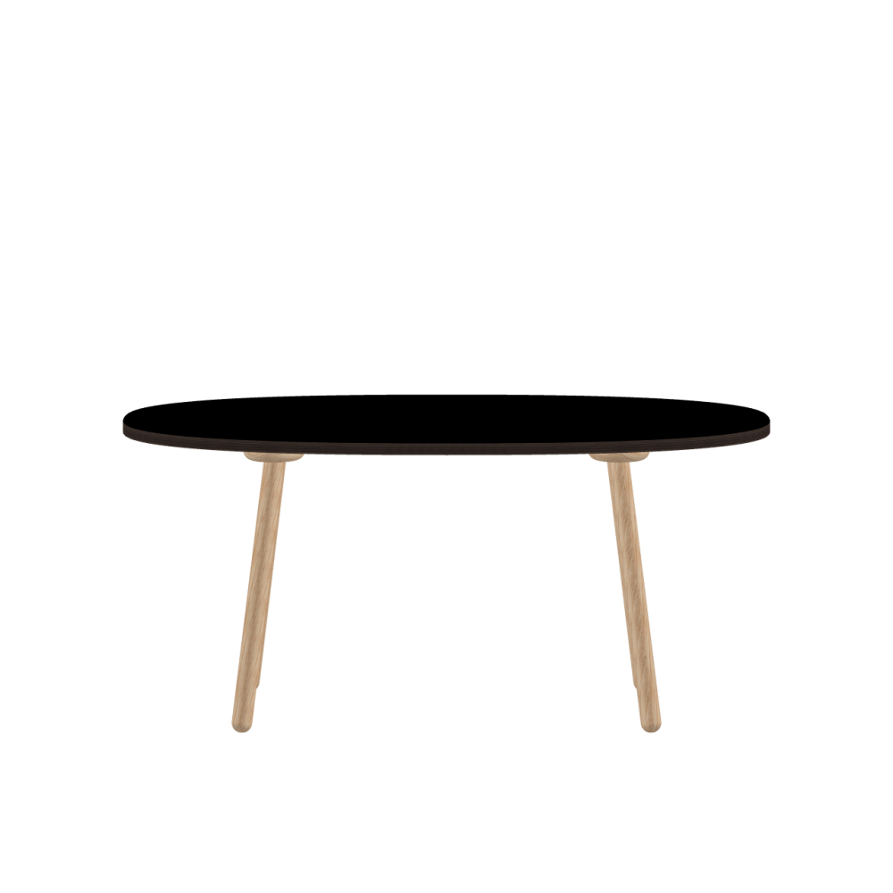 MT2 linoleum table – 4023 Nero / Laminboard (Strength 30mm) / Fumed Oak