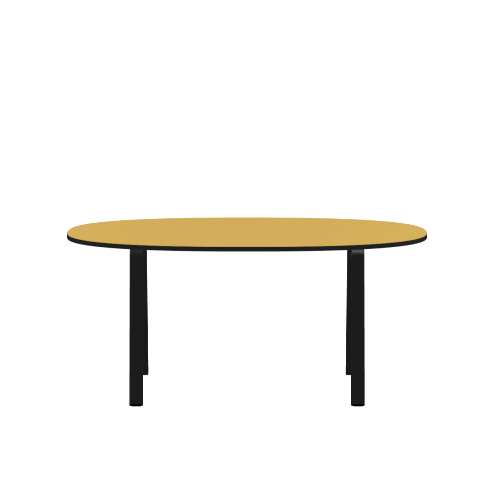DIN linoleum table – S588 Pure Linoleum – Faust exclusive / MDF dyed / Anthracite grey