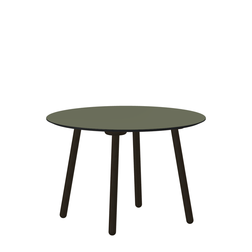MT2 linoleum table – 4184 Olive / MDF dyed / Anthracite grey