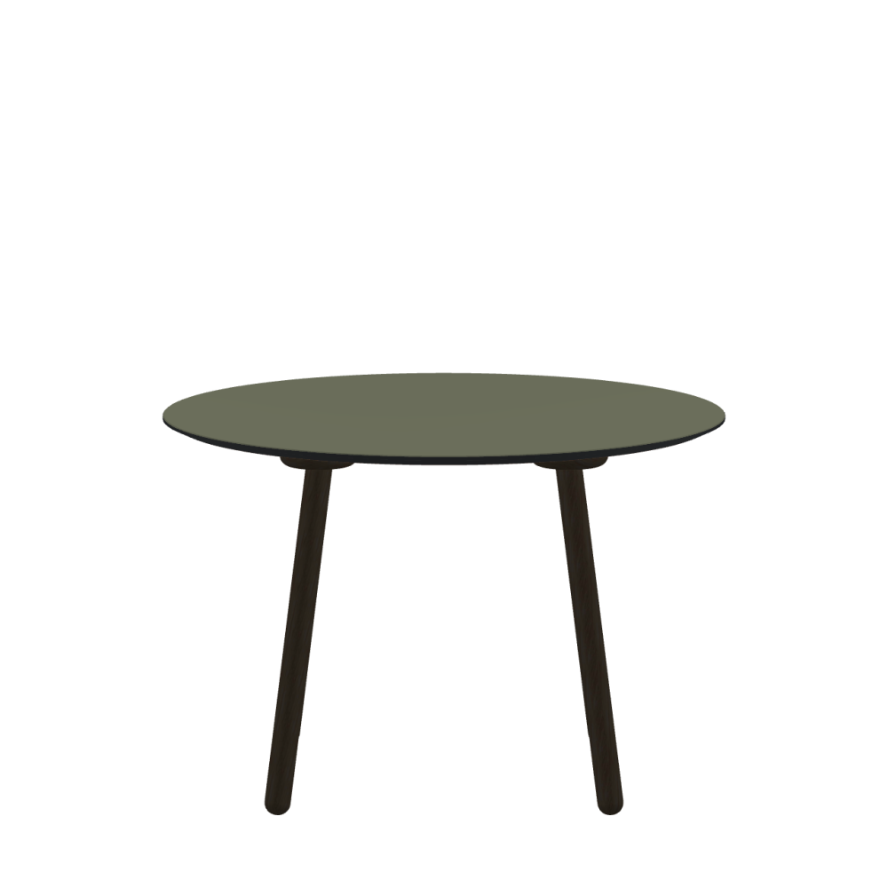 MT2 linoleum table – 4184 Olive / MDF dyed / Anthracite grey