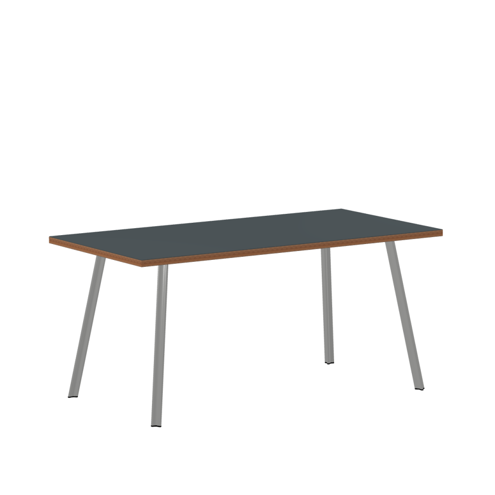 Beam linoleum table – 4155 Pewter / Laminboard (Strength 30mm) / Walnut