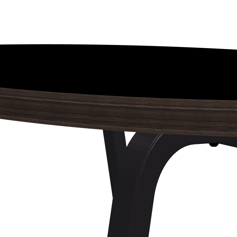 DIN linoleum table – 4023 Nero / Laminboard (Strength 30mm) / Fumed Oak