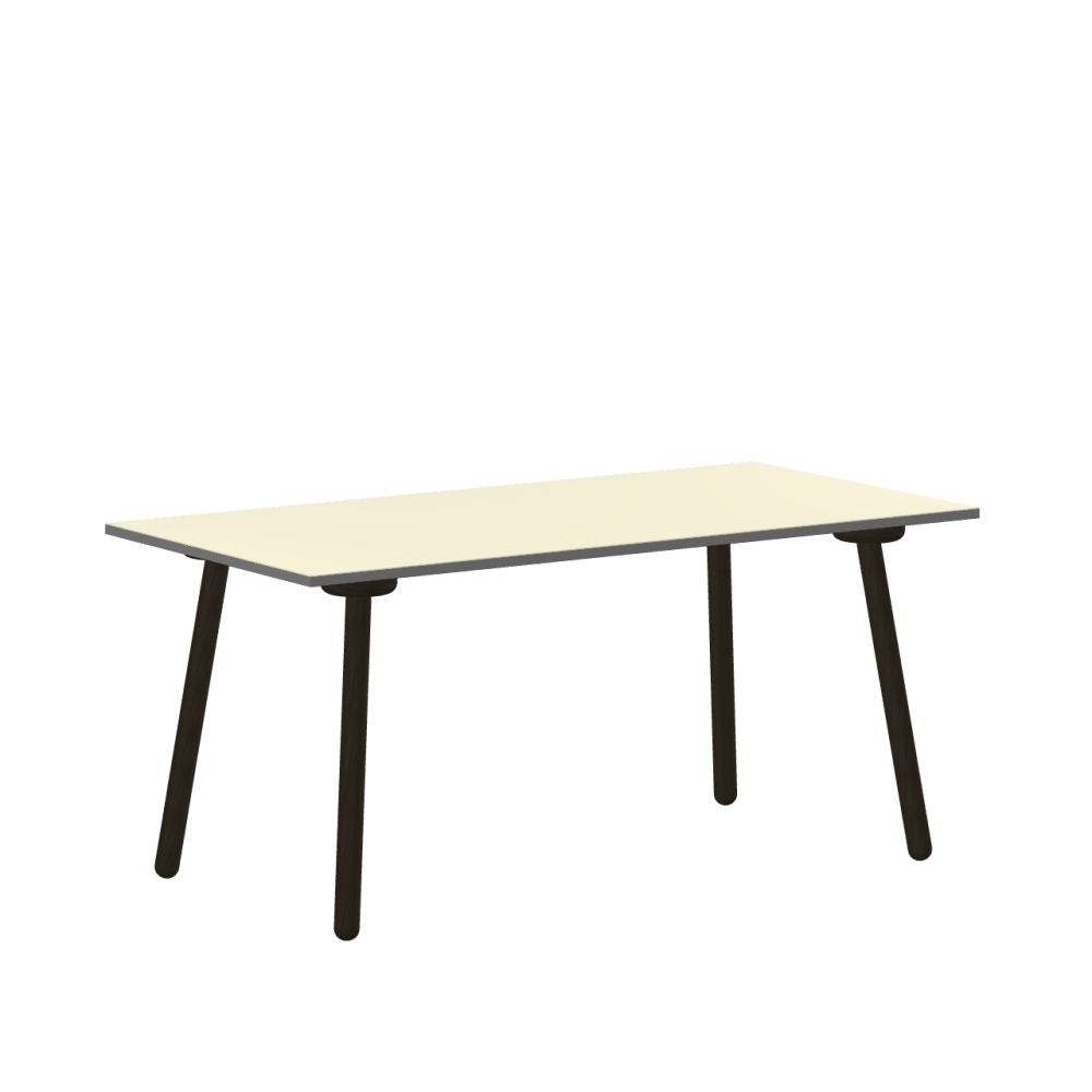 MT2 linoleum table – 4157 Pearl / MDF dyed / Mouse grey