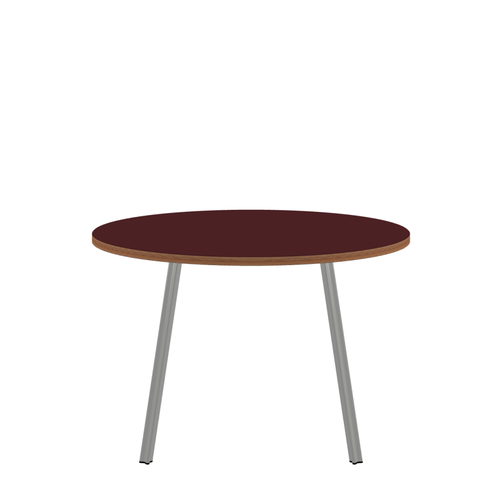 Beam linoleum table – 4154 Burgundy / Laminboard (Strength 30mm) / Walnut