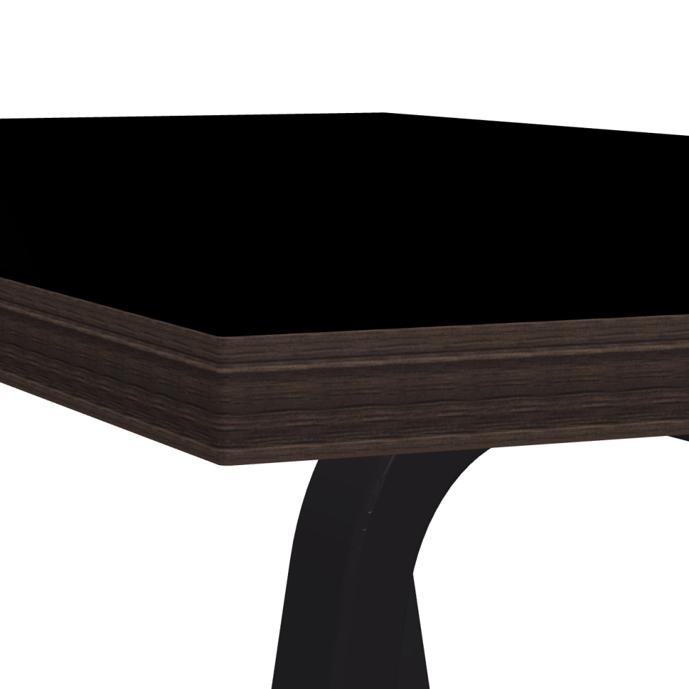 DIN linoleum table – 4023 Nero / Laminboard (Strength 30mm) / Fumed Oak