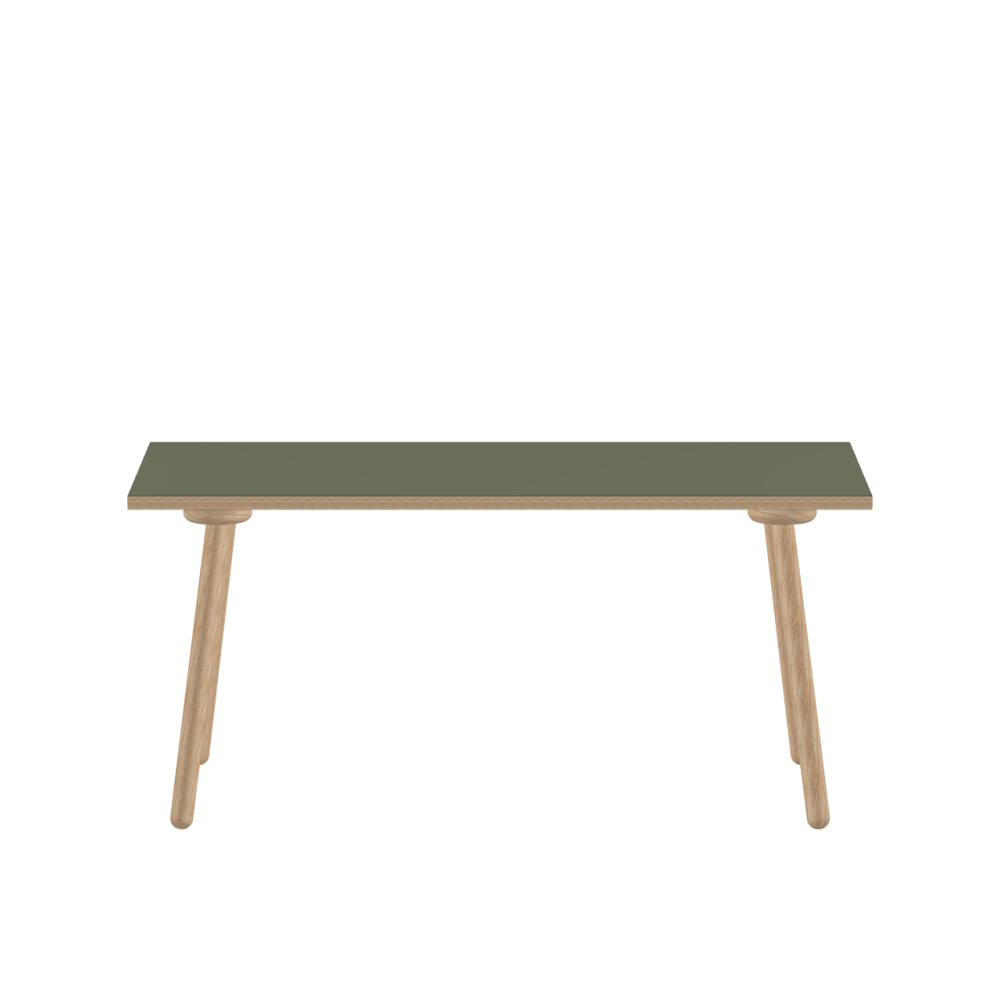 MT2 linoleum table – 4184 Olive / Laminboard (Strength 30mm) / Oak