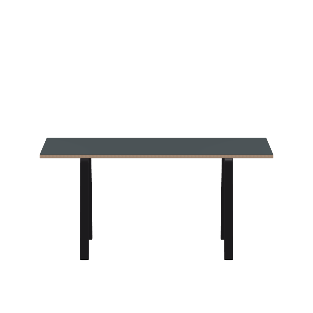 DIN linoleum table – 4155 Pewter / Multiplex Birch Massive