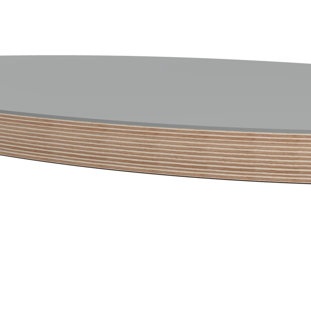 Linoleum tabletop – 4132 Ash / Laminboard (Strength 30mm) / Multiplex