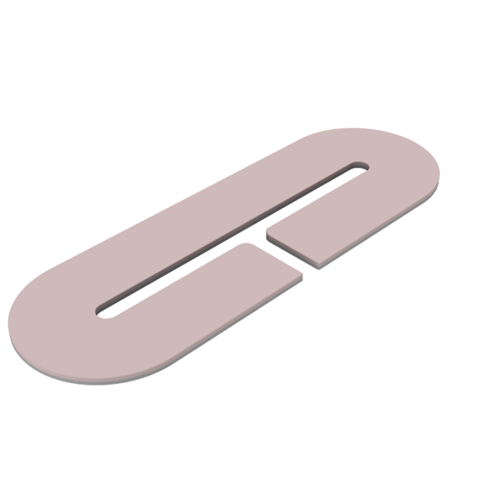 Flip oval: H 80mm x L 240mm von Daniel Lorch mit Linoleum in der Farbe 4010 Soft Lilac ᴺᴱᵁ