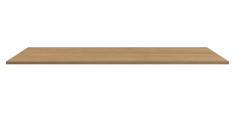 Tischplatte - Form Eckig - Länge 240,00 cm - Tiefe 120,00 cm - Radius 1,00 cm - Stärke 2,9 cm - Oberseite Holzfurnier, Eiche - Kern Stäbchenplatte - Kante Holz, Eiche - Kantenschräge 90°