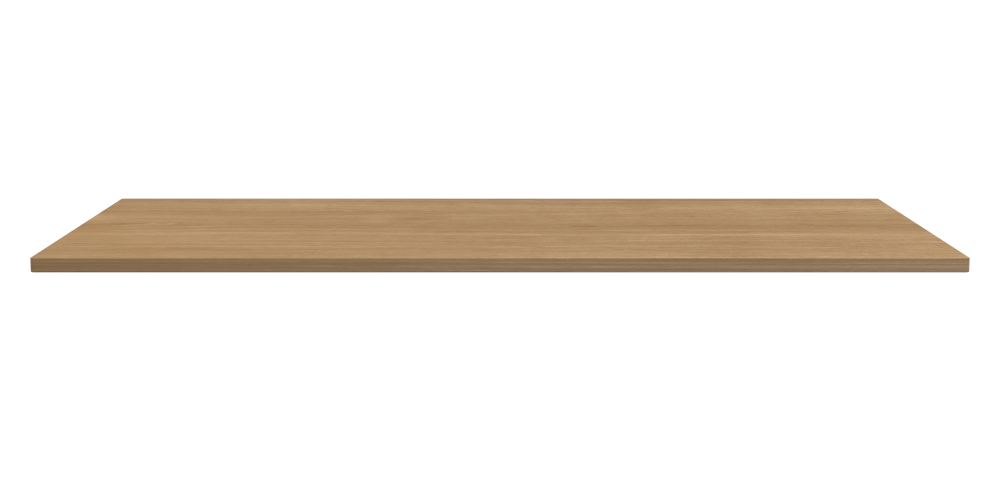 Tischplatte - Form Eckig - Länge 200,00 cm - Tiefe 100,00 cm - Radius 1,00 cm - Stärke 2,9 cm - Oberseite Holzfurnier, Eiche - Kern Stäbchenplatte - Kante Holz, Eiche - Kantenschräge 90°