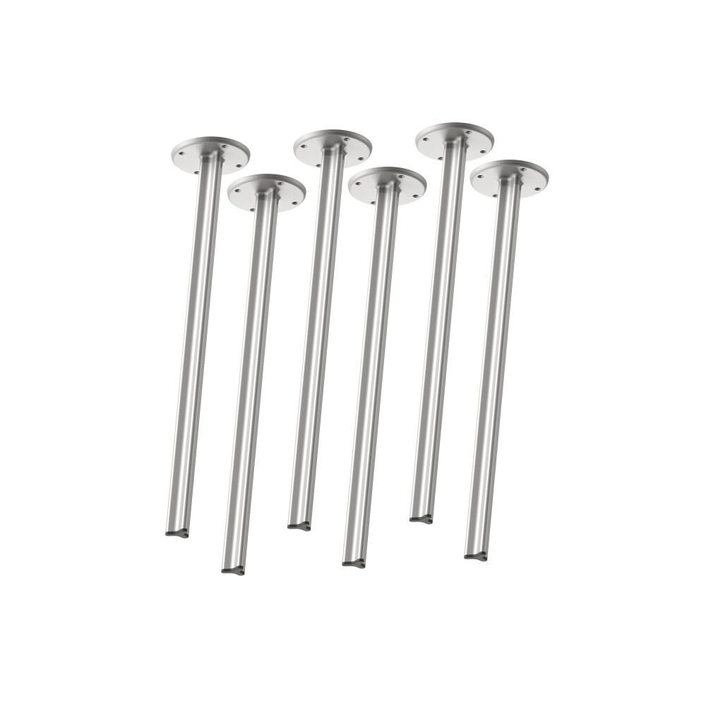 Ein Set aus 6 Stück BEAM-Beinen im "S"-Größe, 71 cm groß, entworfen von Daniel Lorch, mit Aluminium matt-Finish und Metallverbindern.