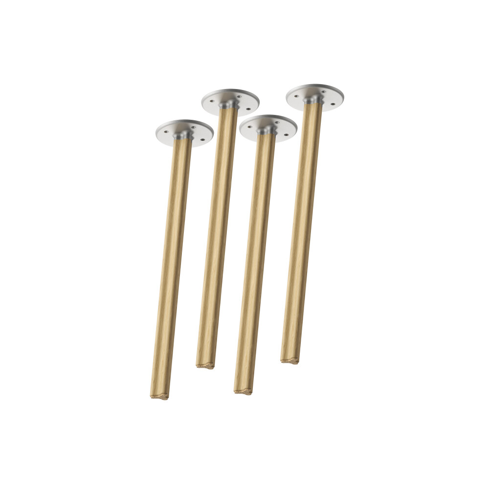 Ein Set aus 4 Stück BEAM-Beinen im "M"-Größe, 71 cm groß, entworfen von Daniel Lorch, mit Eiche-Finish und Metallverbindern.