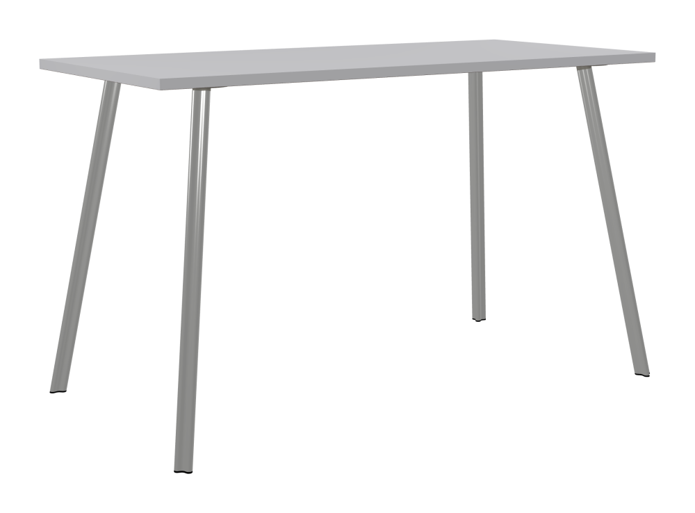 BEAM Tisch - Form Eckig - Länge 180,00 cm - Tiefe 85,00 cm - Radius 0,30 cm - Stärke 3 cm - Oberseite Linoleum, 4177 Vapour - Kern Stäbchenplatte - Kante Linoleum, 4177 Vapour - Kantenschräge 90° / BEAM Tischbeine - Material und Farbe Aluminium, matt eloxiert - Profilgröße Normal - Höhe 102 cm - Set 4 Tischbeine