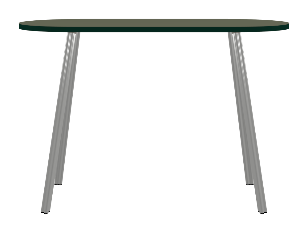 BEAM Tisch - Form Eckig - Länge 160,00 cm - Tiefe 75,00 cm - Radius 37,50 cm - Stärke 3 cm - Freiformfläche 1.00000000 - Oberseite Linoleum, 4184 Olive - Kern Stäbchenplatte - Kante Linoleum, 4174 Conifer - Kantenschräge 90° / BEAM Tischbeine - Material und Farbe Aluminium, matt eloxiert - Profilgröße Normal - Höhe 102 cm - Set 4 Tischbeine