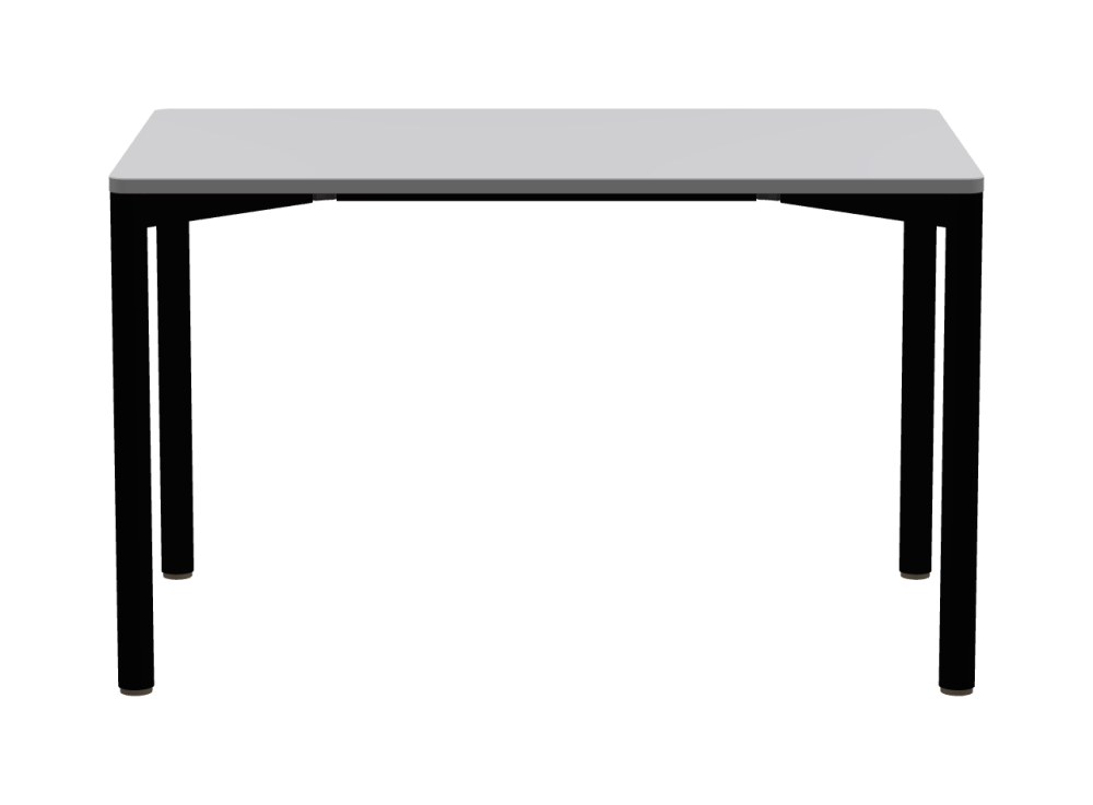 OUTLINE Tisch - Form Eckig - Länge 120,00 cm - Tiefe 70,00 cm - Radius 2,60 cm - Stärke 2,1 cm - Freiformfläche 1.00000000 - Oberseite Linoleum, 4177 Vapour - Kern MDF - Kante MDF, Grau - Kantenschräge 90°